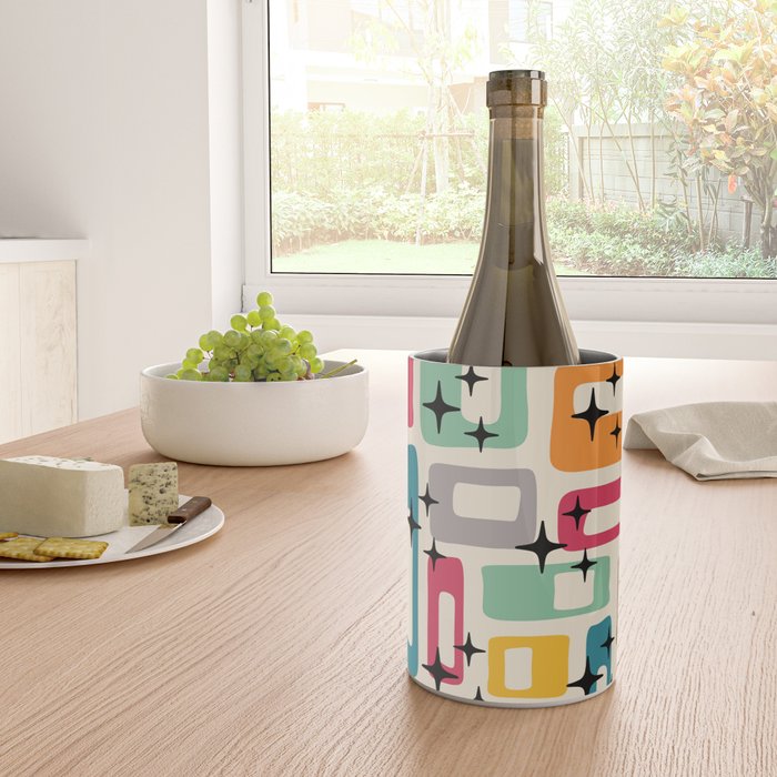 Retro Mid Century Modern Abstract Wine Chiller Gallery Image 4