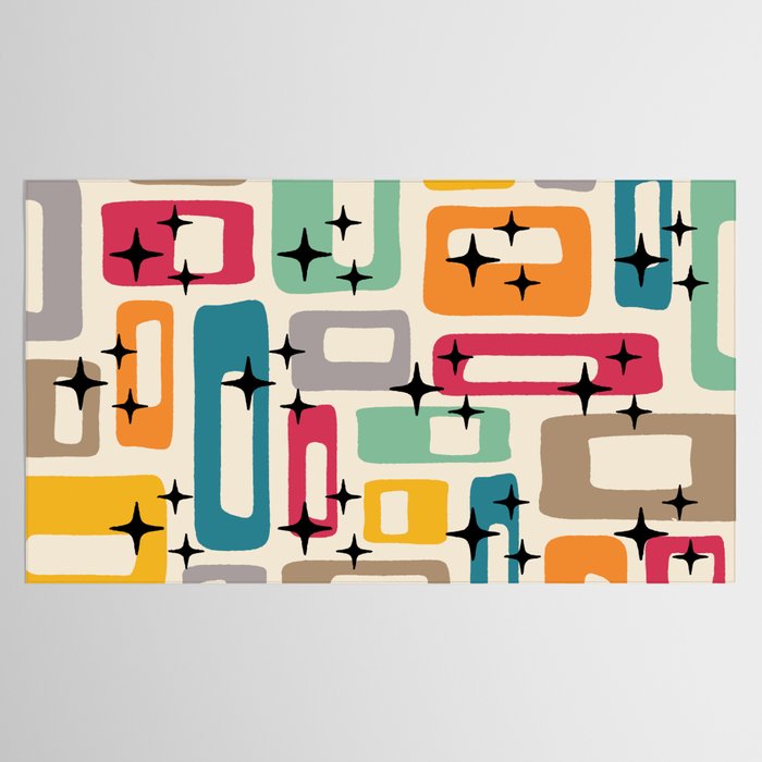 Retro Mid Century Modern Abstract Tablecloth Gallery Image 2