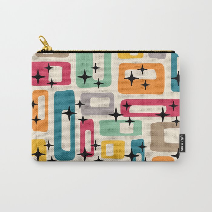 Retro Mid Century Modern Abstract Carry All Pouch Gallery Image 1