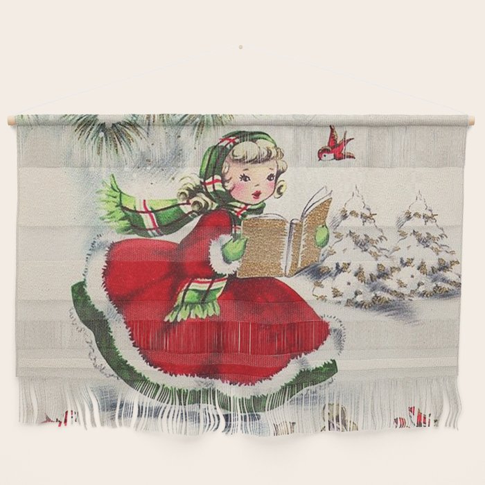 Vintage Christmas Girl Wall Hanging Gallery Image 1