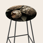 Victorian Cameo and Dark Floral Print Stool Gallery Image 2