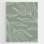 Minimalist, Leaves, Green, Boho Wall Art Jigsaw Puzzle Gallery Image 1
