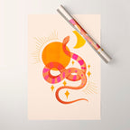 Abstraction_SUN_MOON_SNAKE_Minimalism_001 Wrapping Paper Gallery Image 1