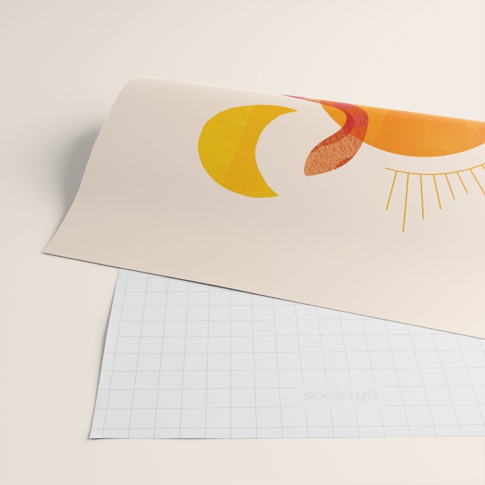 Abstraction_SUN_MOON_SNAKE_Minimalism_001 Wrapping Paper Gallery Image 2