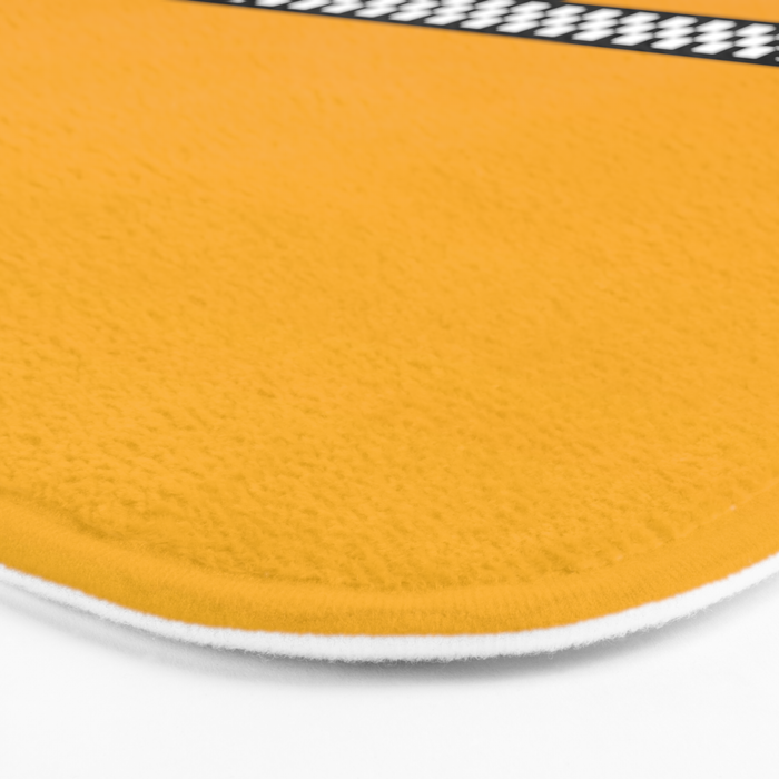 NY Taxi Cab Yellow with Black and White Check Band Bath Mat Gallery Image 3