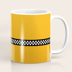 NY Taxi Cab Yellow with Black and White Check Band Coffee Mug Gallery Image 1