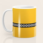 NY Taxi Cab Yellow with Black and White Check Band Coffee Mug Gallery Image 3