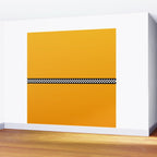 NY Taxi Cab Yellow with Black and White Check Band Wall Mural Gallery Image 2