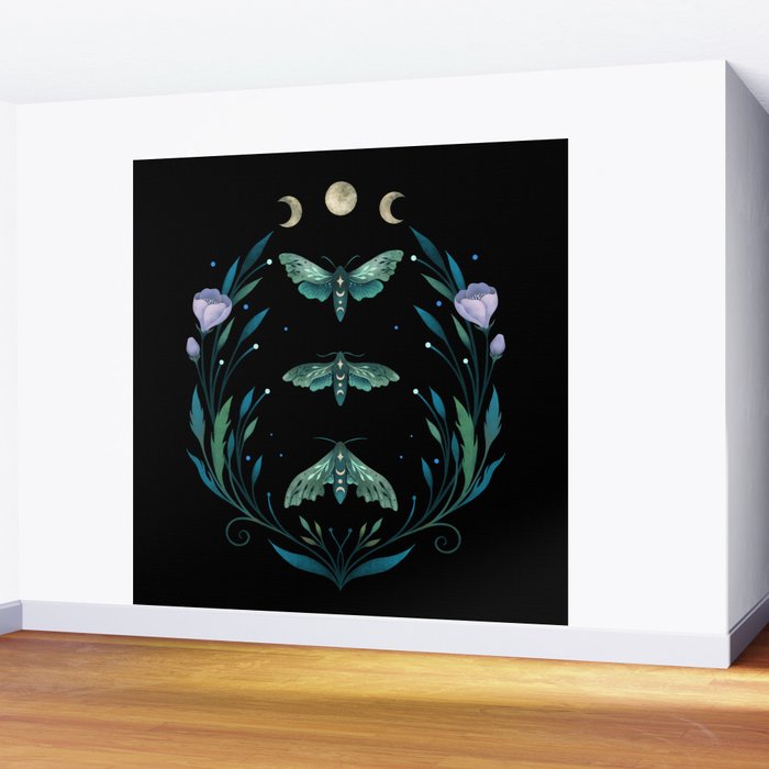 Lime Hawk Moths Night Wall Mural Gallery Image 2
