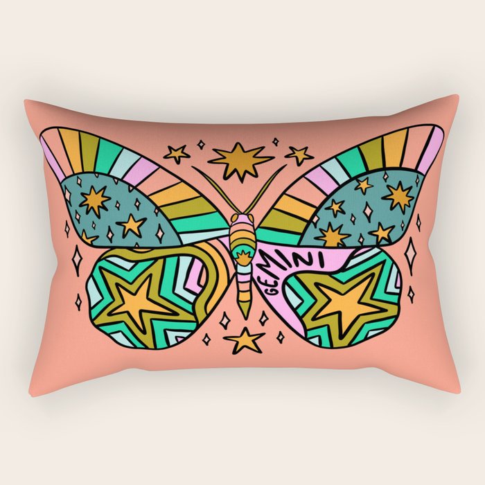 Gemini Butterfly Rectangular Pillow Gallery Image 1