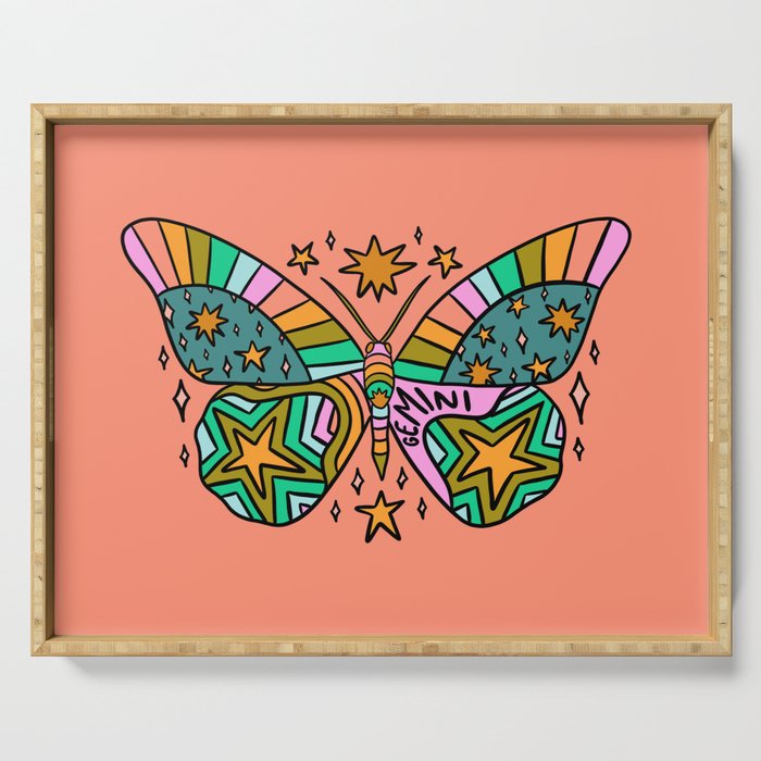 Gemini Butterfly Serving Tray Gallery Image 1