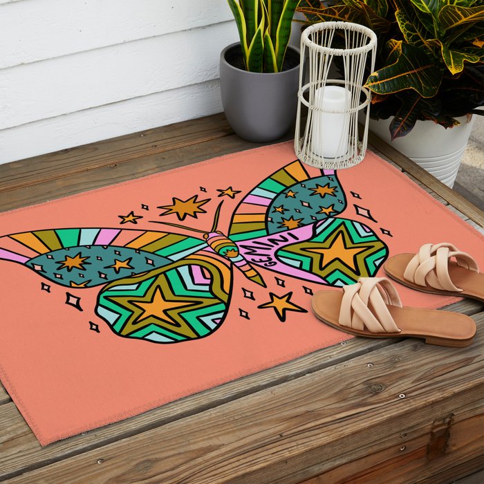 Gemini Butterfly Outdoor Rug Gallery Image 2
