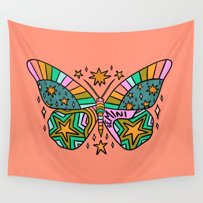 Gemini Butterfly Wall Tapestry Gallery Image 1