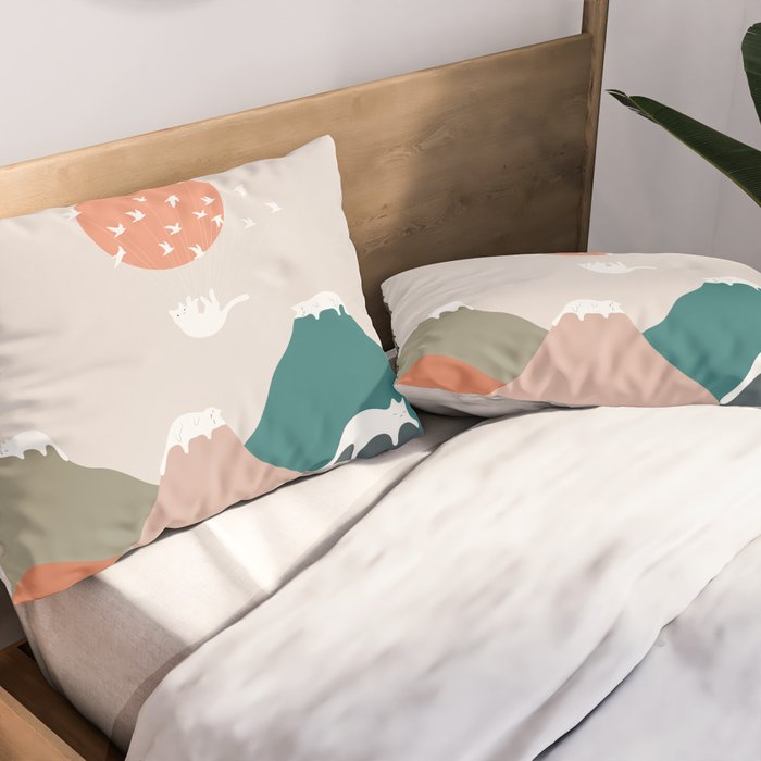 Cat Landscape 193 Pillow Sham Gallery Image 2