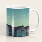Kawase Hasui Vintage Japanese Woodblock Print Japanese Village Under Moonlight Cloudy Sky Coffee Mug Gallery Image 1