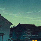Kawase Hasui Vintage Japanese Woodblock Print Japanese Village Under Moonlight Cloudy Sky Coffee Mug Gallery Image 2