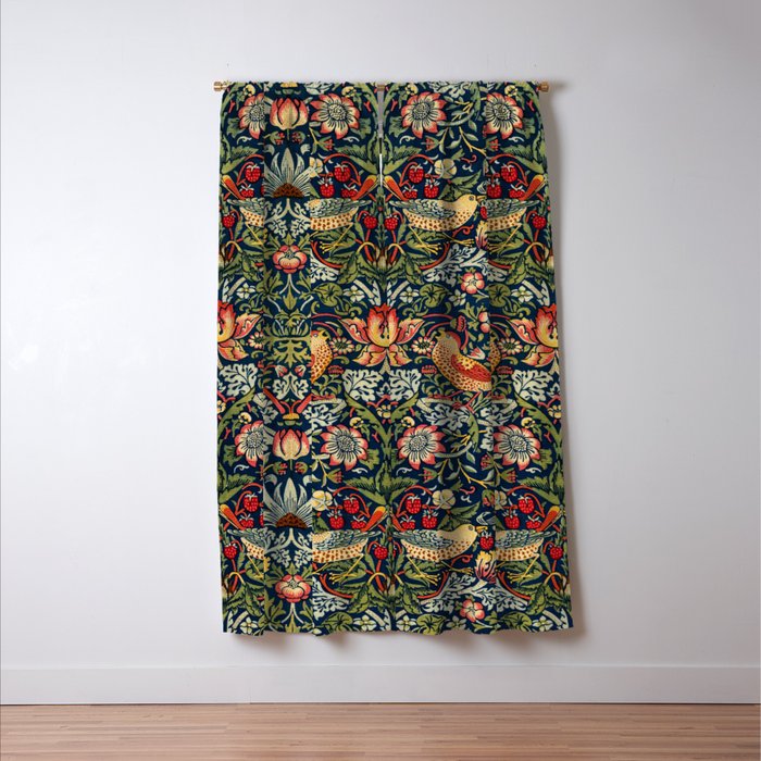 Strawberry Thief by William Morris 1883 Antique Vintage Victorian Jugendstil Art Nouveau Retro  Window Curtain Gallery Image 3