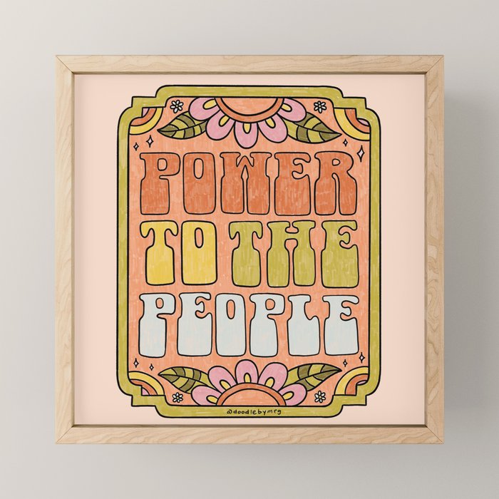 Power to the Peopl Mini Art Print Gallery Image 1