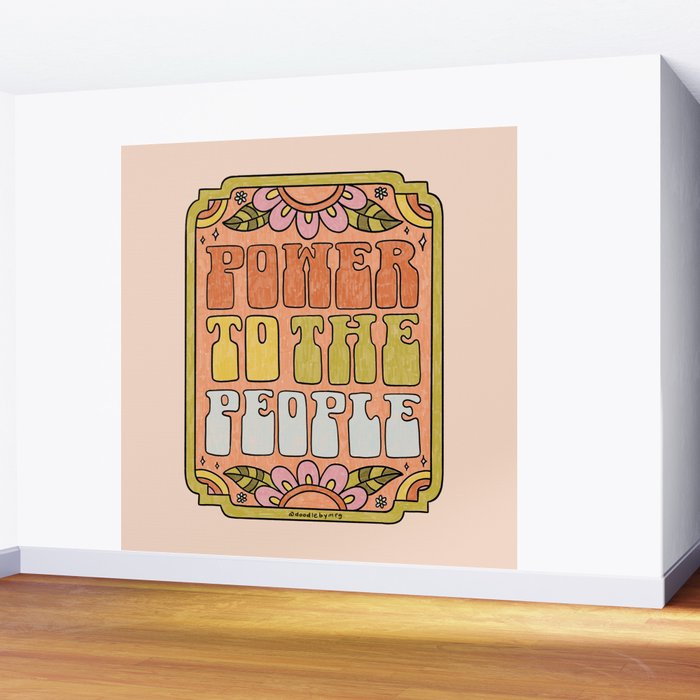 Power to the Peopl Wall Mural Gallery Image 2