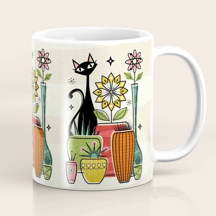 Plants, Pots, and a Pussycat ©studioxtine Coffee Mug Gallery Image 1