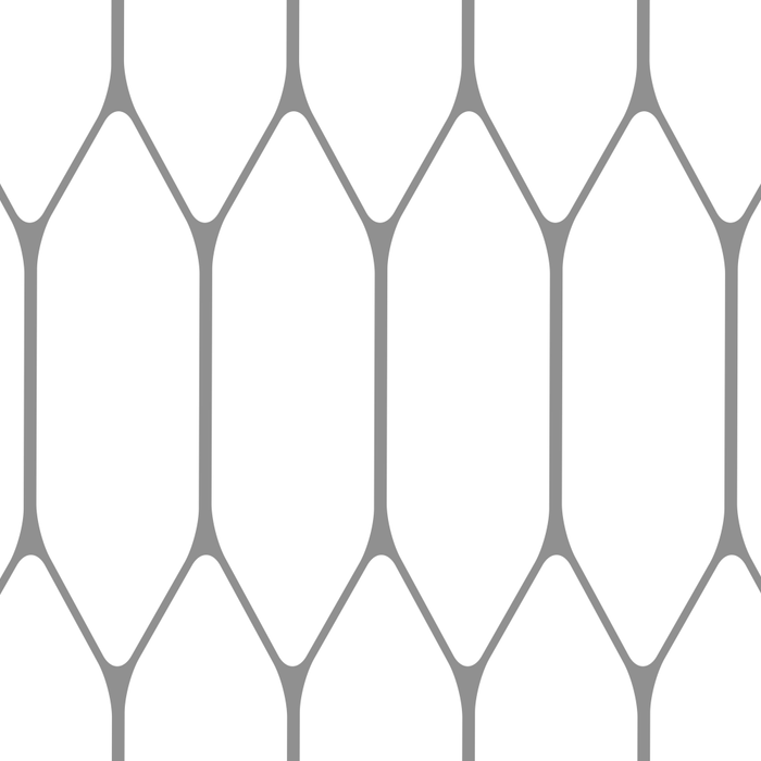 Long Honeycomb Minimalist Geometric Pattern in Gray and White Coffee Mug Gallery Image 2