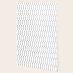 Long Honeycomb Minimalist Geometric Pattern in Gray and White Wallpaper Gallery Image 2