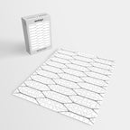 Long Honeycomb Minimalist Geometric Pattern in Gray and White Jigsaw Puzzle Gallery Image 2