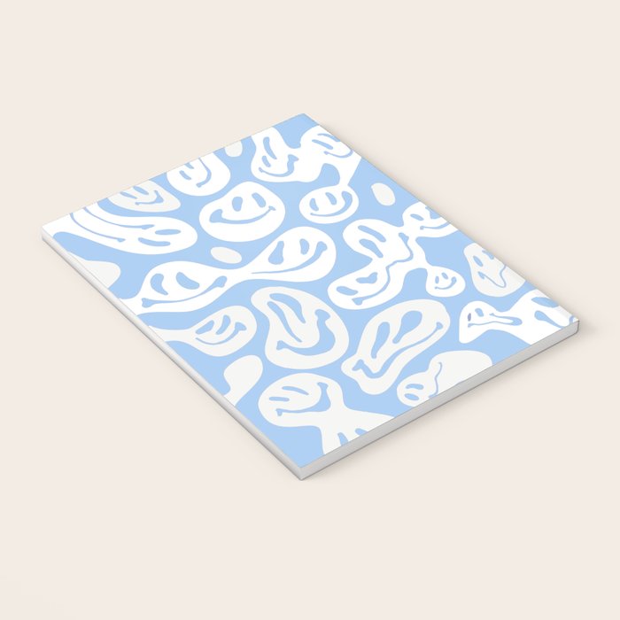 Pastel Blue Dripping Smiley Notebook Gallery Image 3