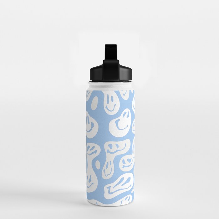 Pastel Blue Dripping Smiley Water Bottle Gallery Image 2