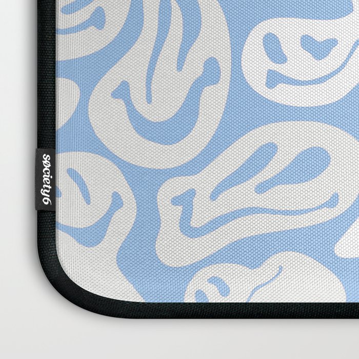 Pastel Blue Dripping Smiley Laptop Sleeve Gallery Image 3