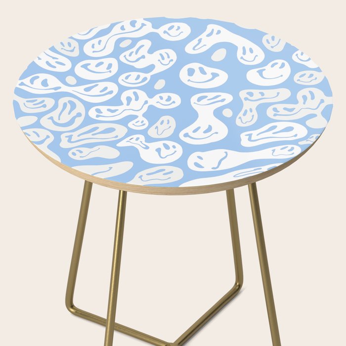 Pastel Blue Dripping Smiley Side Table Gallery Image 2