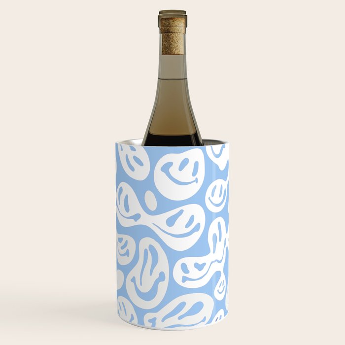 Pastel Blue Dripping Smiley Wine Chiller Gallery Image 2