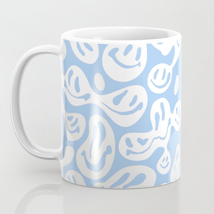 Pastel Blue Dripping Smiley Coffee Mug Gallery Image 3