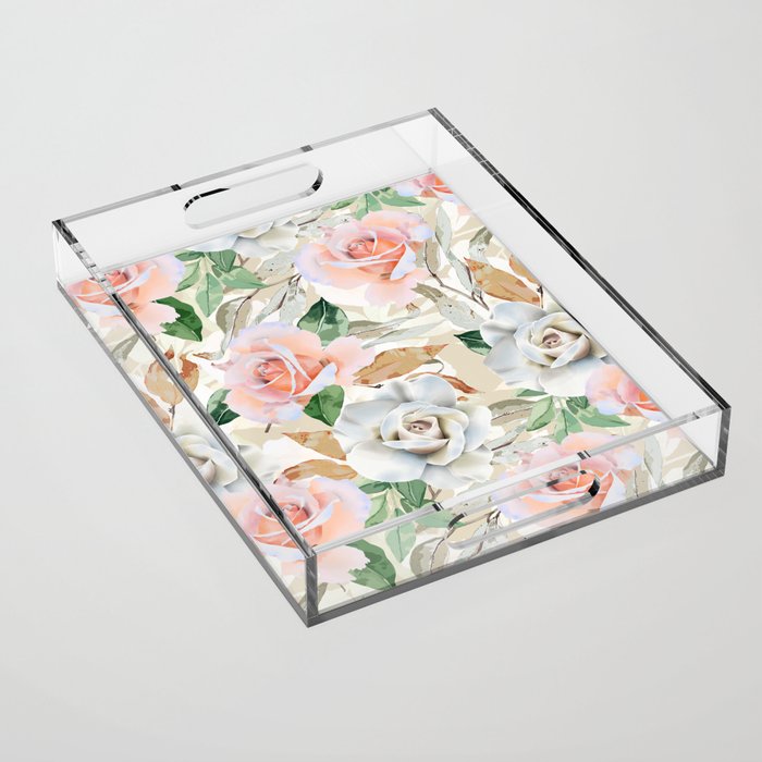 Nice flowered lush garden 4 Acrylic Tray Gallery Image 1