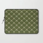 Bows & Ribbons Pattern XXII Dark Olive Green Laptop Sleeve Gallery Image 1