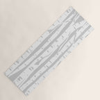 Woodcut Birches Grey Yoga Mat Gallery Image 1