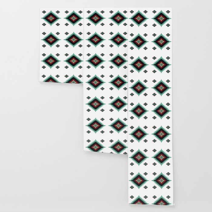 Southwest Santa Fe Geometric Tribal Indian Pattern Wallpaper Gallery Image 3