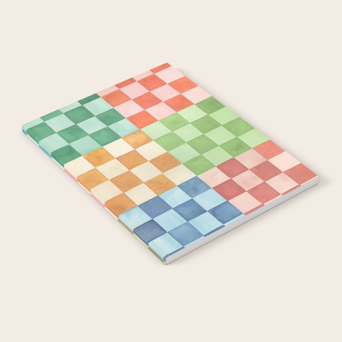Eclectic  revival Handmade checker Multicolored Notebook Gallery Image 2