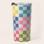 Eclectic  revival Handmade checker Multicolored Travel Mug Gallery Image 3