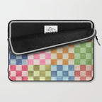 Eclectic  revival Handmade checker Multicolored Laptop Sleeve Gallery Image 2