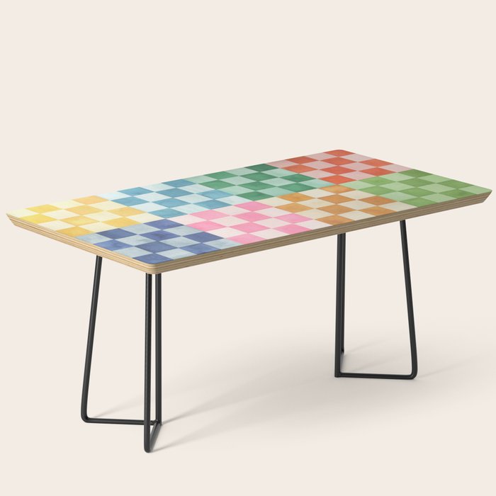 Eclectic  revival Handmade checker Multicolored Coffee Table Gallery Image 1