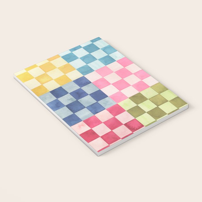 Eclectic  revival Handmade checker Multicolored Notebook Gallery Image 3