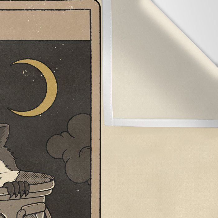 The Hermit - Raccoons Tarot Wall Tapestry Gallery Image 3