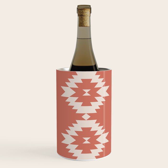 Southwestern Minimalism - Bright Coral Red Wine Chiller Gallery Image 2