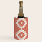 Southwestern Minimalism - Bright Coral Red Wine Chiller Gallery Image 2