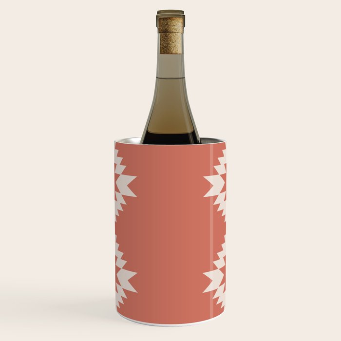 Southwestern Minimalism - Bright Coral Red Wine Chiller Gallery Image 1