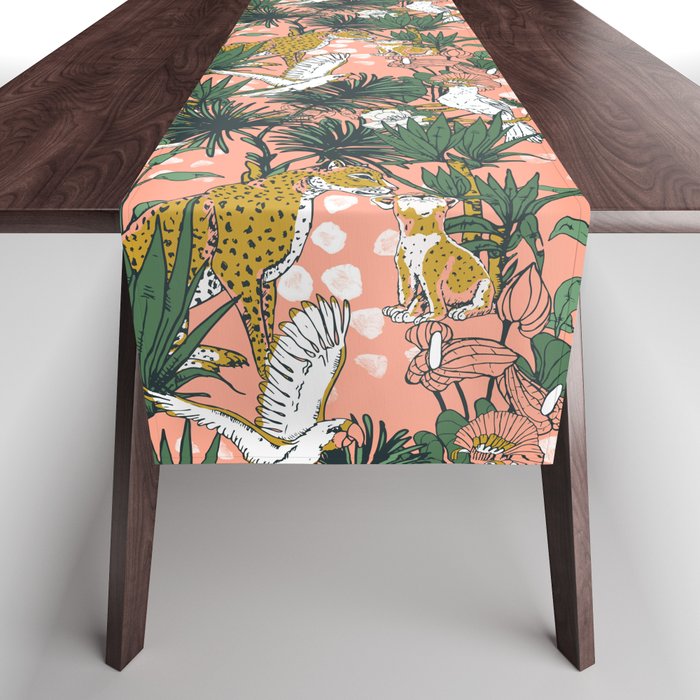ANIMALS IN THE RAINFOREST I Table Runner Gallery Image 1