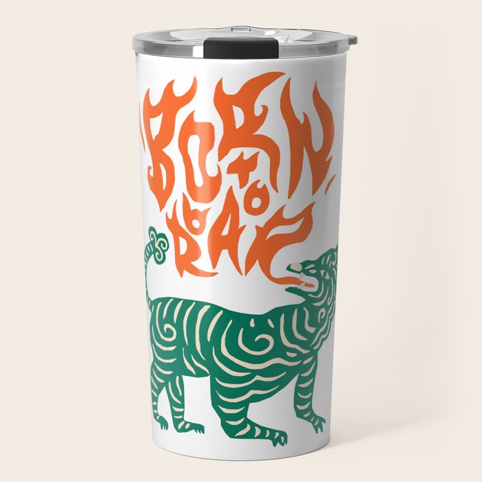 Born to roar Tiger Travel Mug Gallery Image 1
