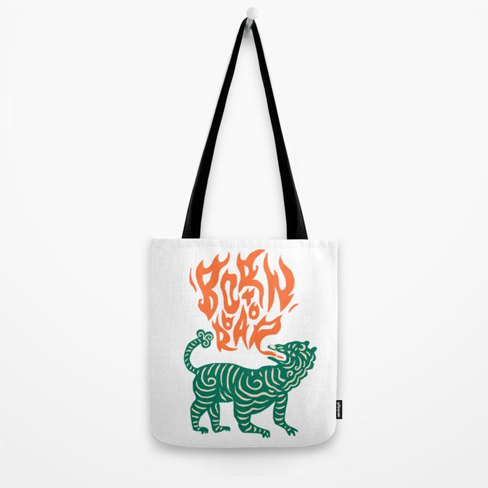 Born to roar Tiger Tote Bag Gallery Image 2