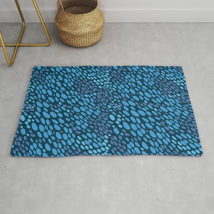 Blue Ocean Waves Rug Gallery Image 1